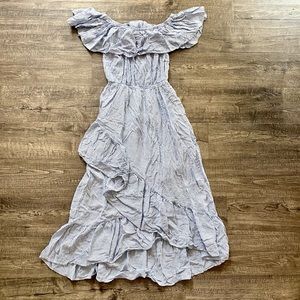 Red Dress Boutique off the shoulder ruffle dress